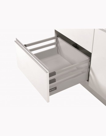 Comfort Box Front drawer - soft close - white - rectangular