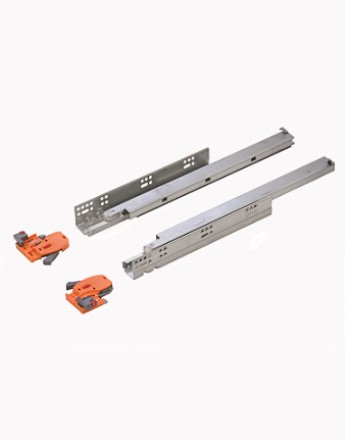 Undermount drawer runners soft close - 3D slide - up to 19mm board - up to 40kg
