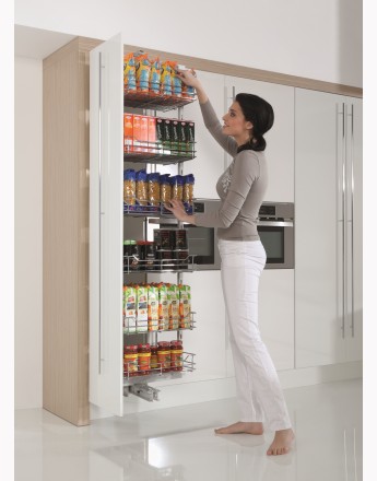 MAXIMA ROTATING Kitchen Pull Out Larder-chrome