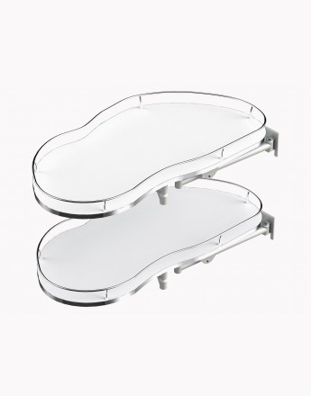 Twin Corner Pull out 1000mm unit kidney Corner Optima by Rejs 