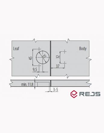 35mm, 110 degree GTV Prestige - soft close hinge - kitchen cabinet