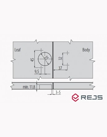 35mm, 110 degree GTV Prestige - soft close hinge - kitchen cabinet - full overlay