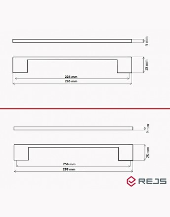 SLIM BAR D705 - kitchen, bedroom and office cabinet door handle