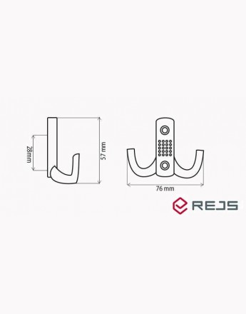 Satin - coat, towel hanger, double kitchen, bathroom hook (DW12-G5 DW341)