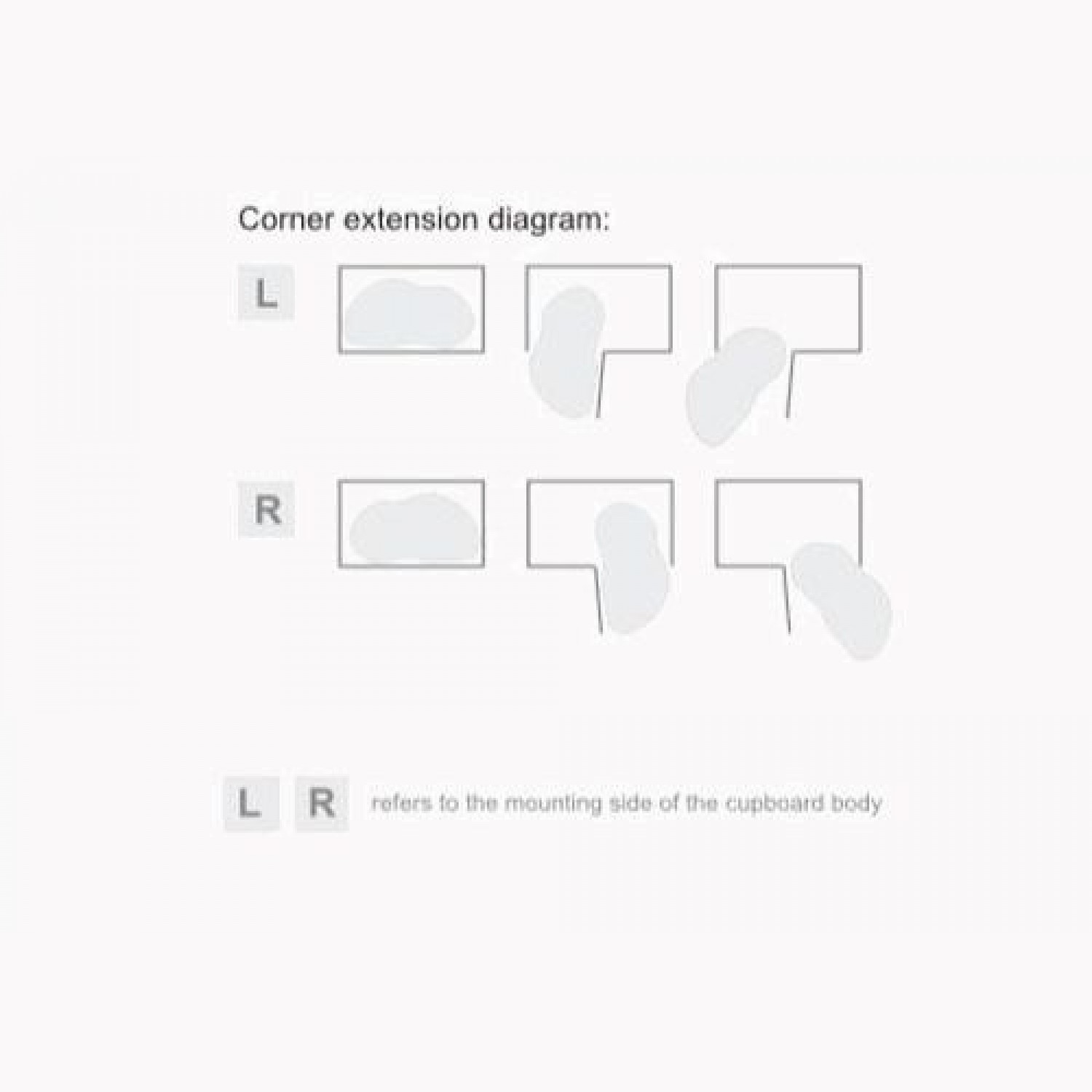 Twin Corner Pull out 1000mm unit kidney Corner Optima by Rejs 