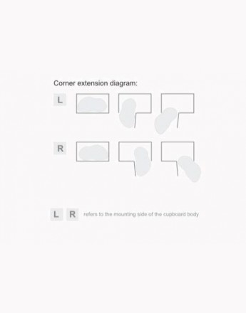 Corner Optima MAXIMA SILVA - Pull out 900 mm and 1000 mm unit kidney corner basket - SOFT CLOSE