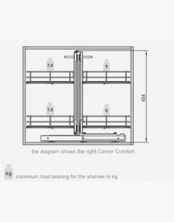 Corner Comfort MAXIMA SILVA - corner storage kitchen cabinets