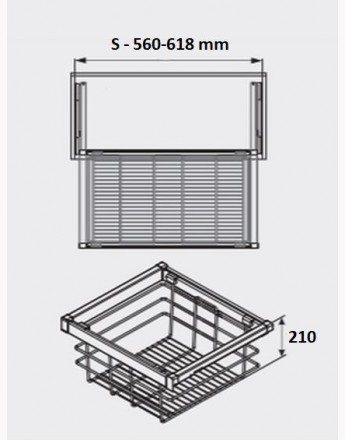 Wire baskets Elite - wardrobe - practical - 600mm, 800 mm, 900mm