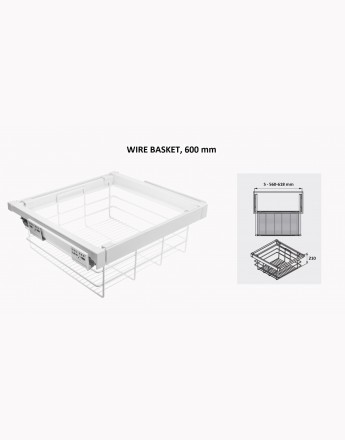 Wire baskets Elite - wardrobe - practical - 600mm, 800 mm, 900mm