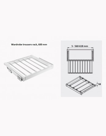 Trousers rack Elite - wardrobe - practical - 600 mm, 800 mm, 900 mm