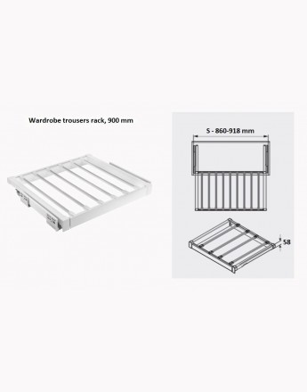 Trousers rack Elite - wardrobe - practical - 600 mm, 800 mm, 900 mm