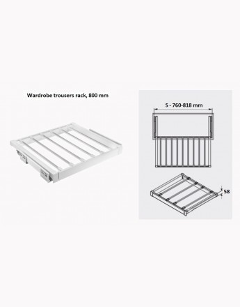 Trousers rack Elite - wardrobe - practical - 600 mm, 800 mm, 900 mm