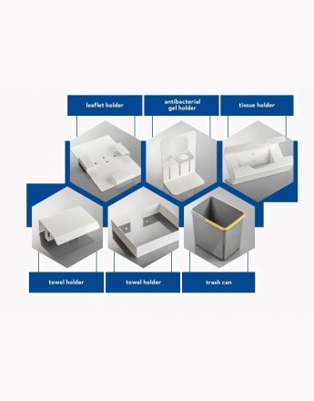 Multi functional sanitisation solution – stand for sanitary accessories