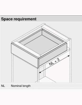 Full extension BLUM MOVENTO drawer runners 760H - Sizes 250mm-600mm - up to 40 kg