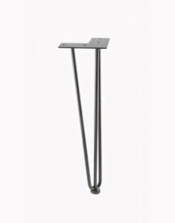 The Arto Hairpin Metal Table Leg 304mm, 406mm or 711mm BLACK