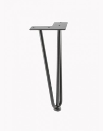 The Arto Hairpin Metal Table Leg 304mm, 406mm or 711mm BLACK