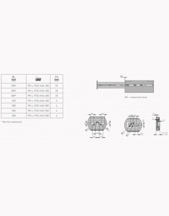 Push to Open with Soft Close - 45mm Ball Bearing Runner - Versalite PRO