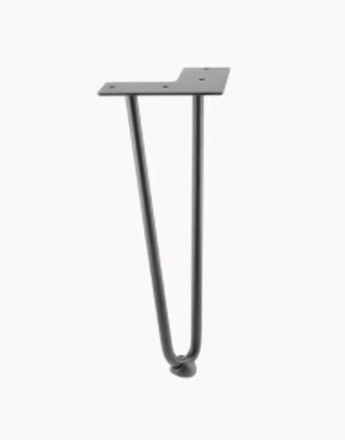 The Arto Hairpin Metal Table Leg 304mm, 406mm or 711mm BLACK