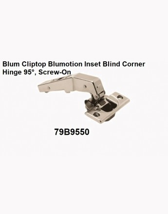 BLUM hinges and plates (95°, 110°, 155°, 170°)