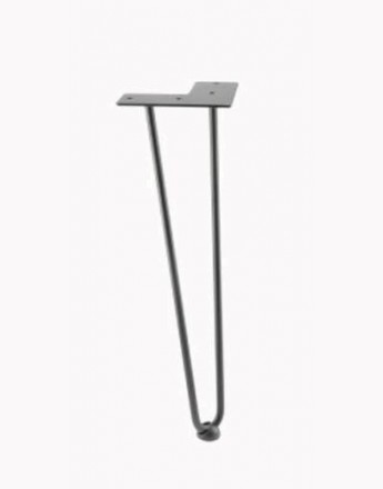 The Arto Hairpin Metal Table Leg 304mm, 406mm or 711mm BLACK