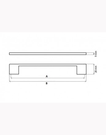 SLIM BAR D705 - kitchen, bedroom and office cabinet door handle