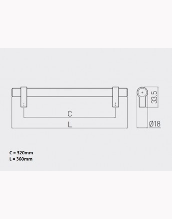 TRIEST - kitchen, bedroom and office cabinet door handle