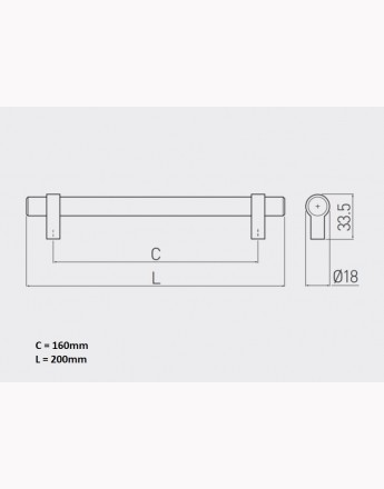 TRIEST - kitchen, bedroom and office cabinet door handle