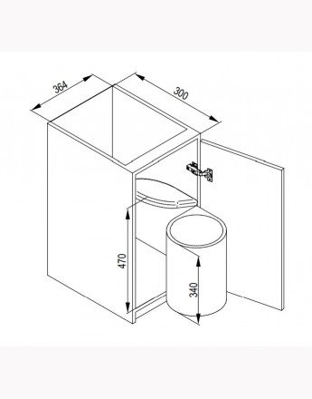 Automatic waste bin - kitchen cupboard storage - under sink 13l