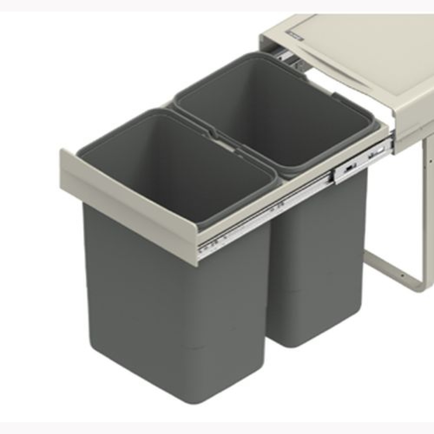with front fixing brackets REJS RECYCLE BIN PULL OUT SOFT CLOSE KITCHEN WASTE BIN 300MM JC-604 30 LTR 