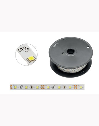 Flash 2835 tape, 60LED / m, warm white, 30W / 5m without gel 8mm, roll 50m, 12V