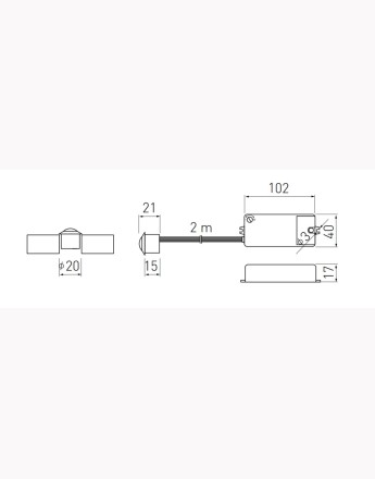 Wardrobe, cabinet, stairs switch sensor with PIR motion detector