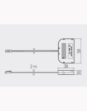 LED lamp connector with distributor, 6 sockets