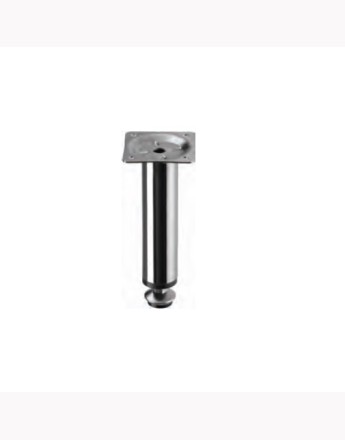 Adjustable plinth leg for kitchen cabinet furniture sofa - chrome - 100mm, 150mm