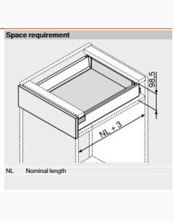 Blum Tandembox Antaro - Drawer Set M and D - Grey