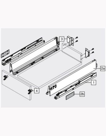 Blum Tandembox Antaro - Drawer Set M and D - Grey