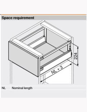 Blum Tandembox Antaro - Drawer Set M and D - Grey