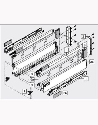 Blum Tandembox Antaro - Drawer Set M and D - Grey