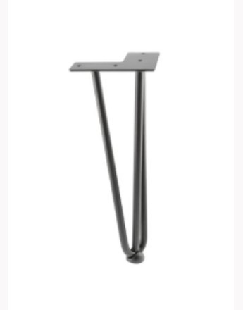 4x The Arto Hairpin Metal Table Leg 304mm, 406mm or 711mm BLACK