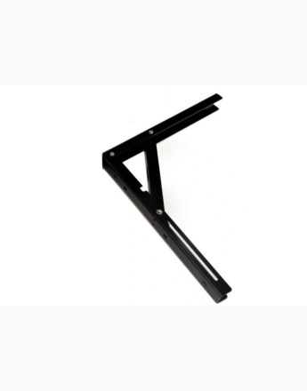 Heavy duty folding shelf bracket - black - 20x20x200
