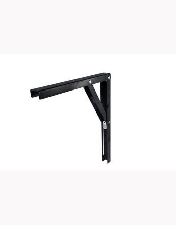 Heavy duty folding shelf bracket - black - 20x20x200