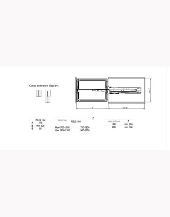 MAXIMA PURO - kitchen pull out larder - white with colorless glass