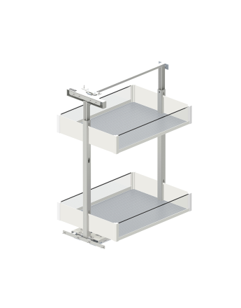 Cargo Mini Base - MAXIMA PURO - kitchen, storage solution - white with colorless glass