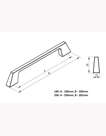 STILO - kitchen, bedroom and office cabinet door handle