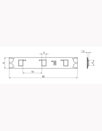 SHINE tape 2835, 300LED, 33W, IP20, 8mm, 12V (2 cables), warm or cold - Roll 50m