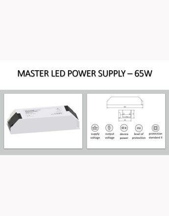 MASTER LED power supply 12V, input 220-240VAC, IP20, 16W, 33W, 54W or 65W