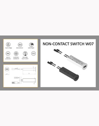 Dimmable non-contact switch W07 (two-speed or proximity)