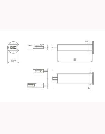 Dimmable non-contact switch W07 (two-speed or proximity)