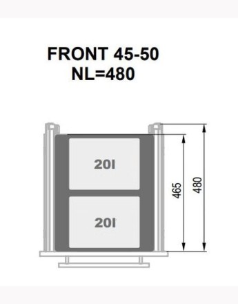 Recycle bin, pull out kitchen waste bin - 500mm - SEGREGO