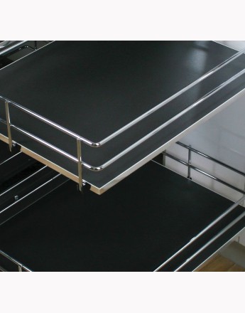 MAXIMA SILVA - kitchen pull out larder - solid graphite bottom