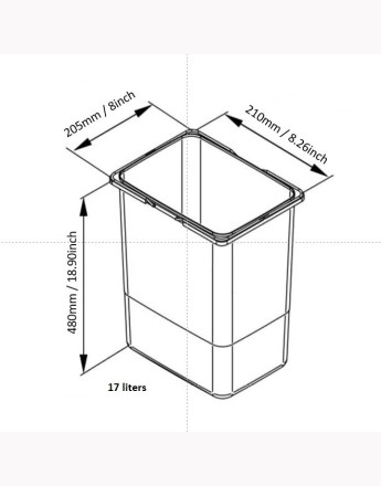 Bucket for bins (JC609M-2, JC609M-3, JC609M-4)